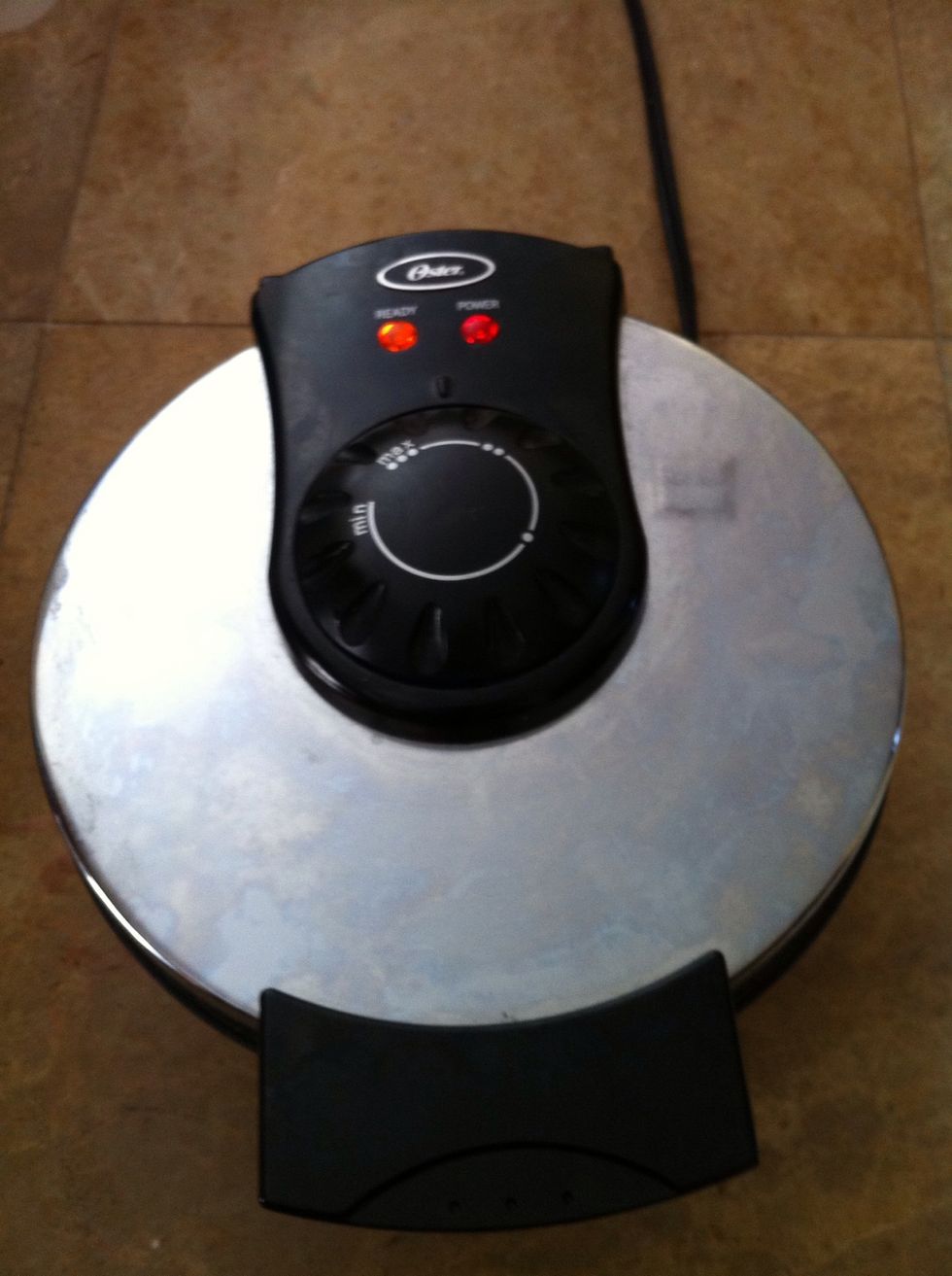 Turn your waffle maker on...