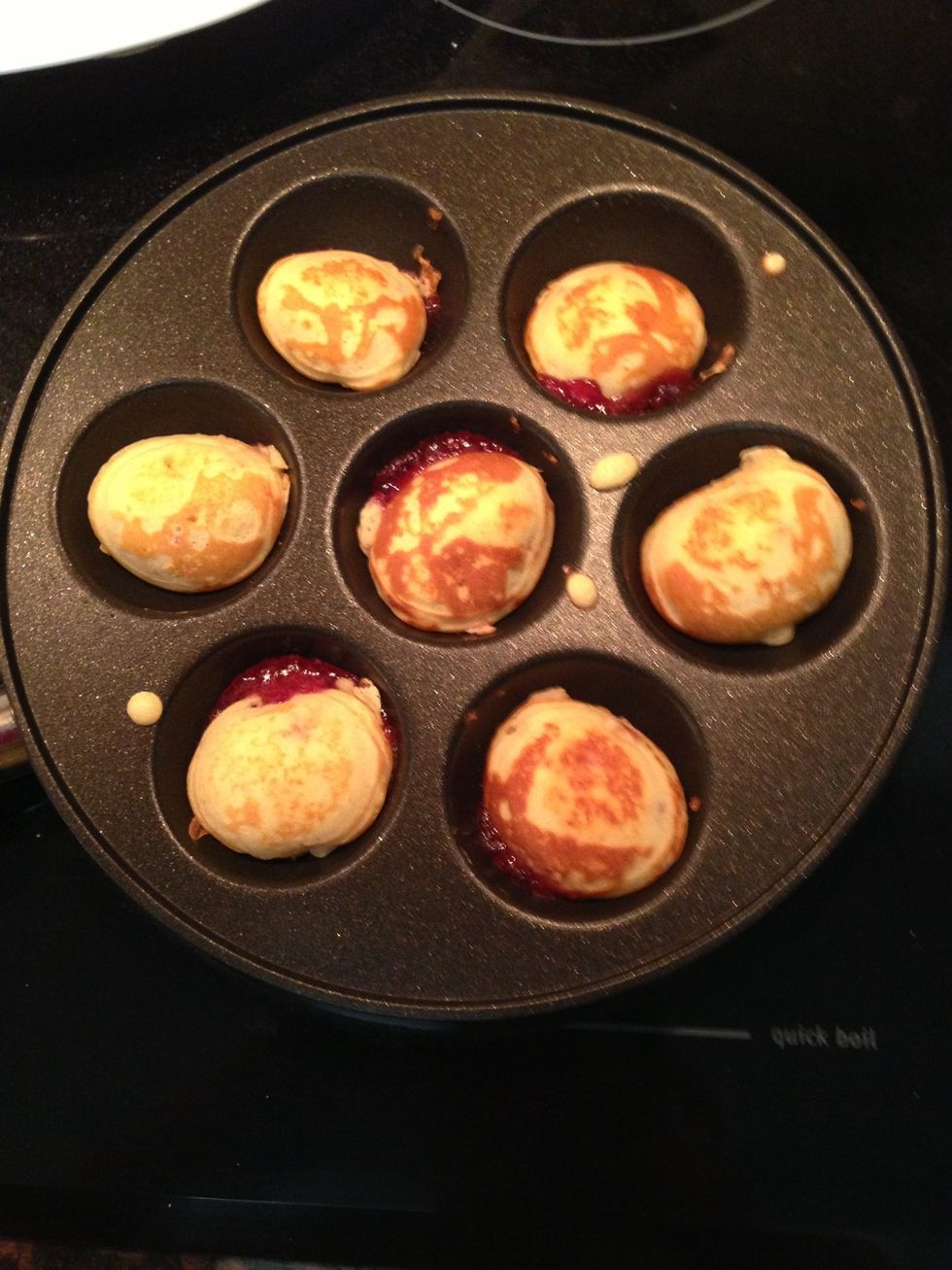 Turned & cooking the other side.