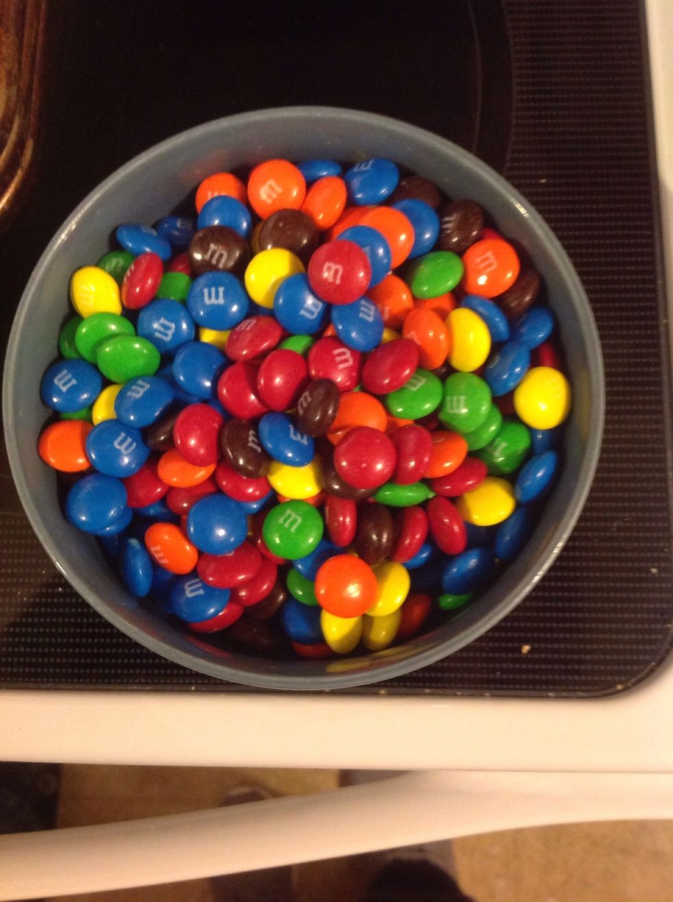 Twelve: Get 3 cups of regular M&M's to put on balls of dough.