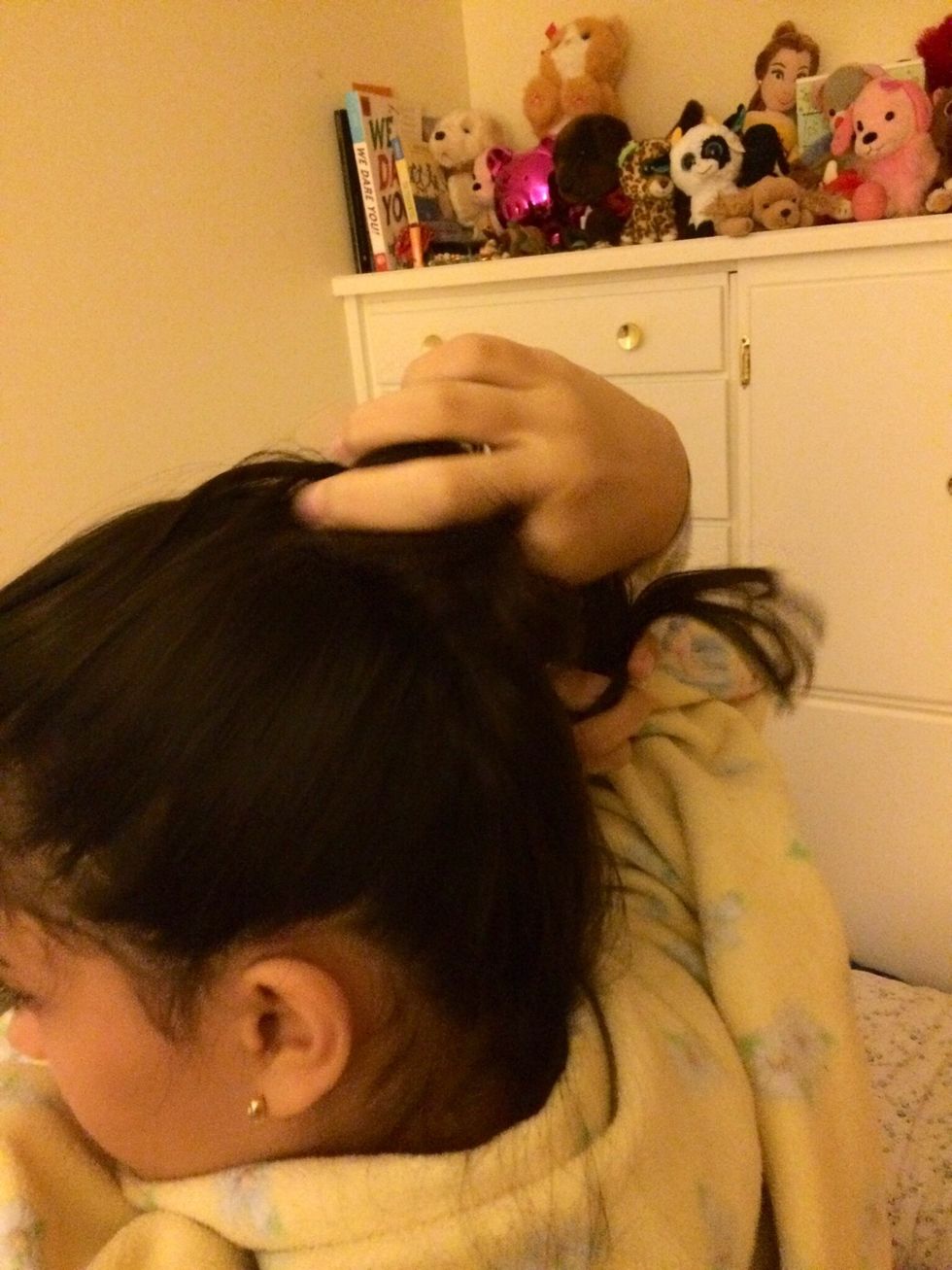 Twirl your hair into a bun.