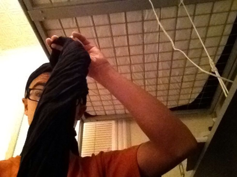 Twist about 3 inches so it's tight