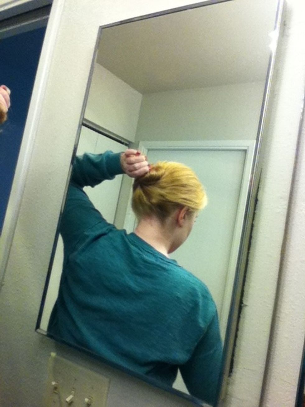 Twist into a circle/bun shape