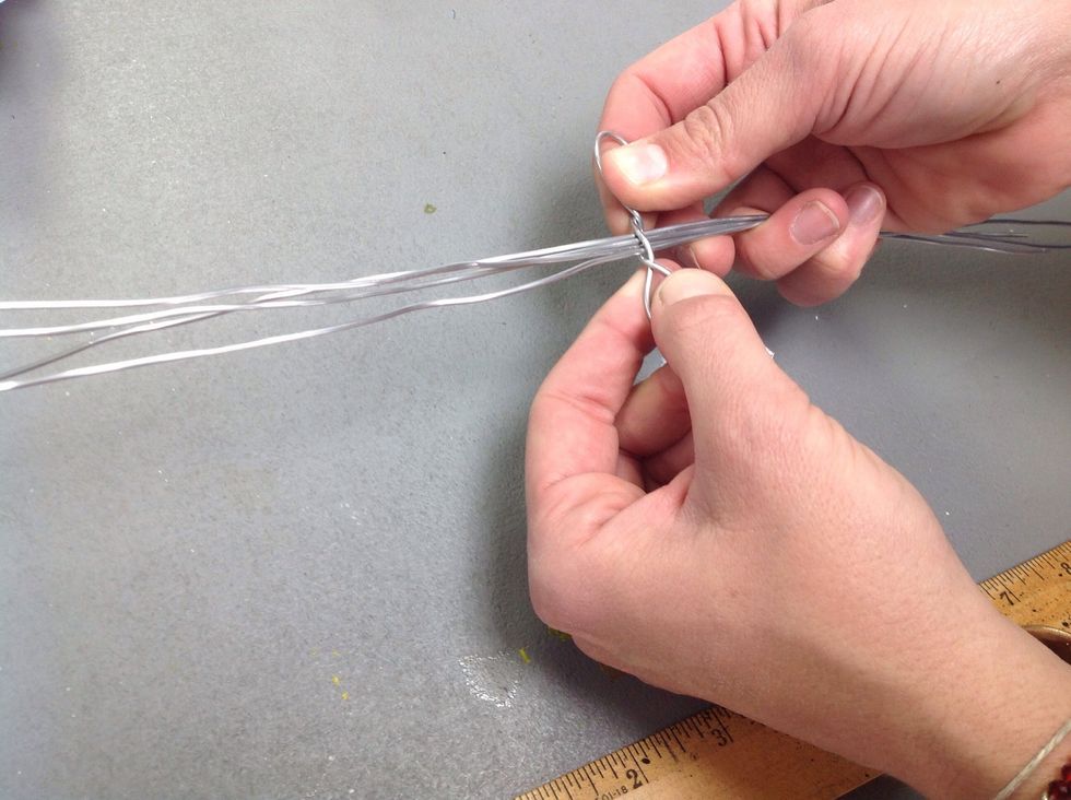 Twist it tightly holding all wires together.