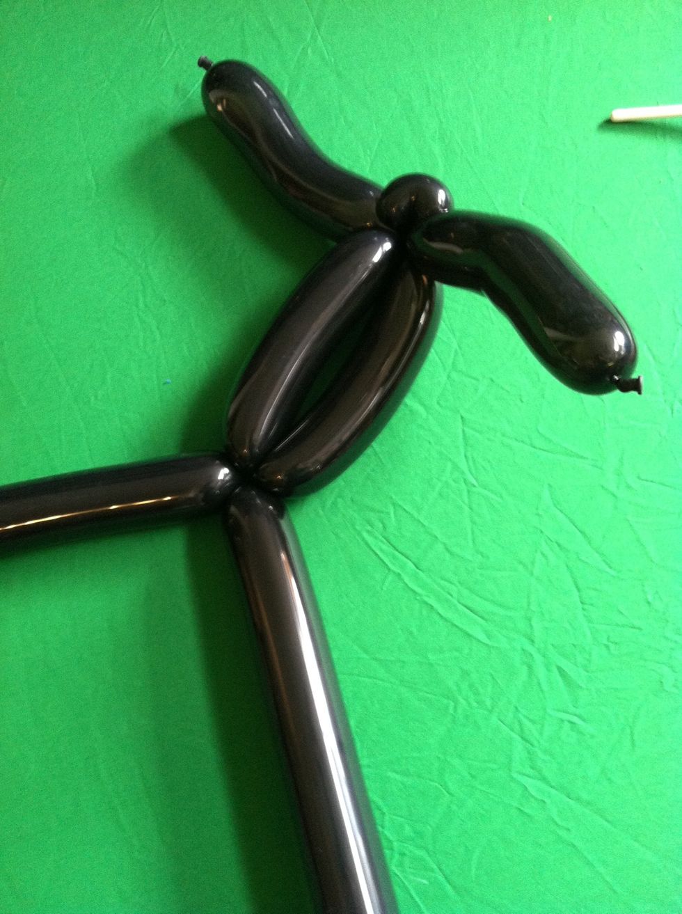 Twist off 9" bubbles from both balloons and twist together