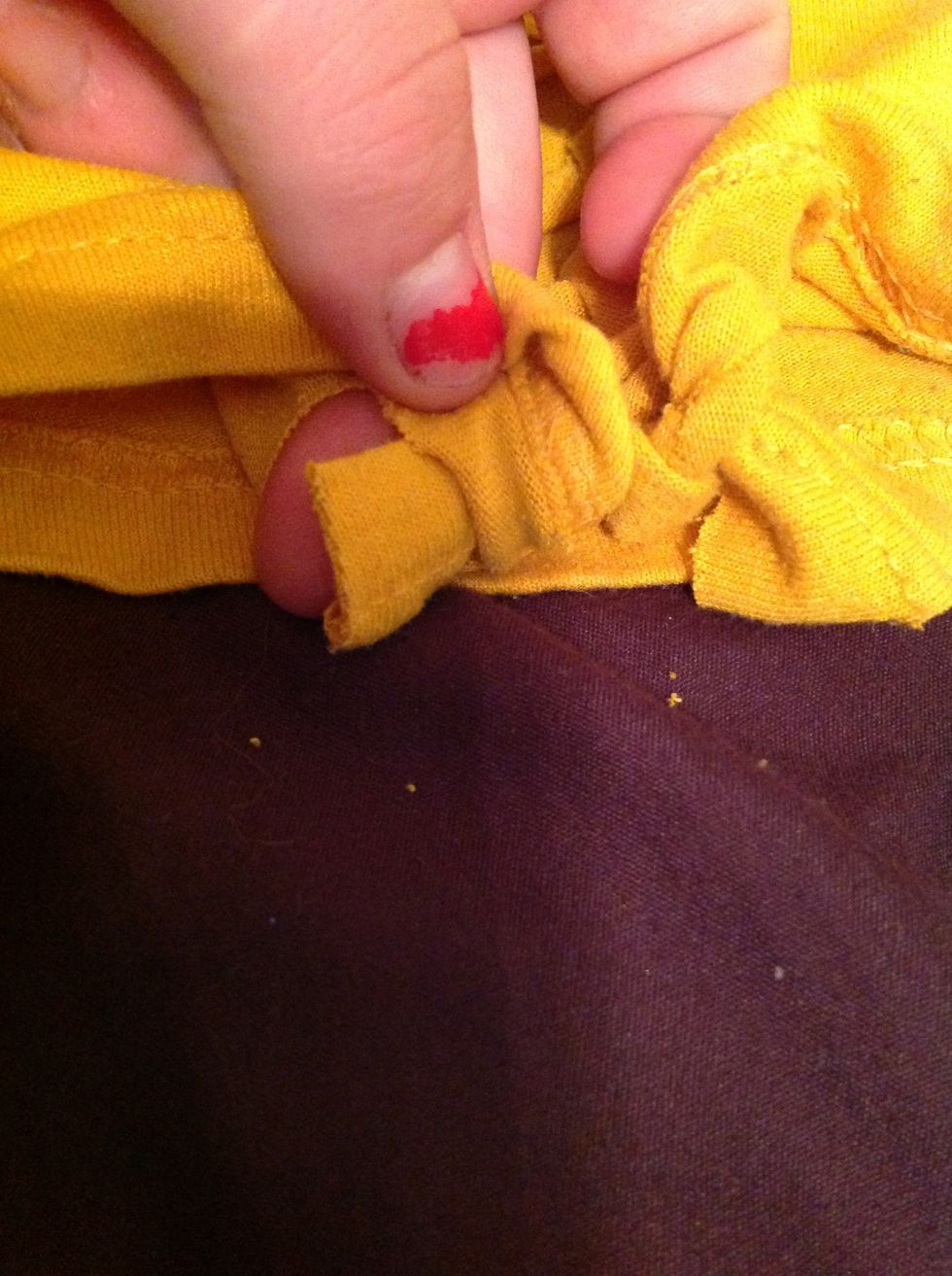 Twist over the top and pull