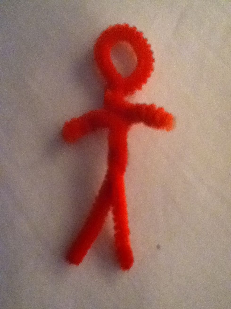 Twist the arms and the rest of his body (I made his arms too short:( sorry)