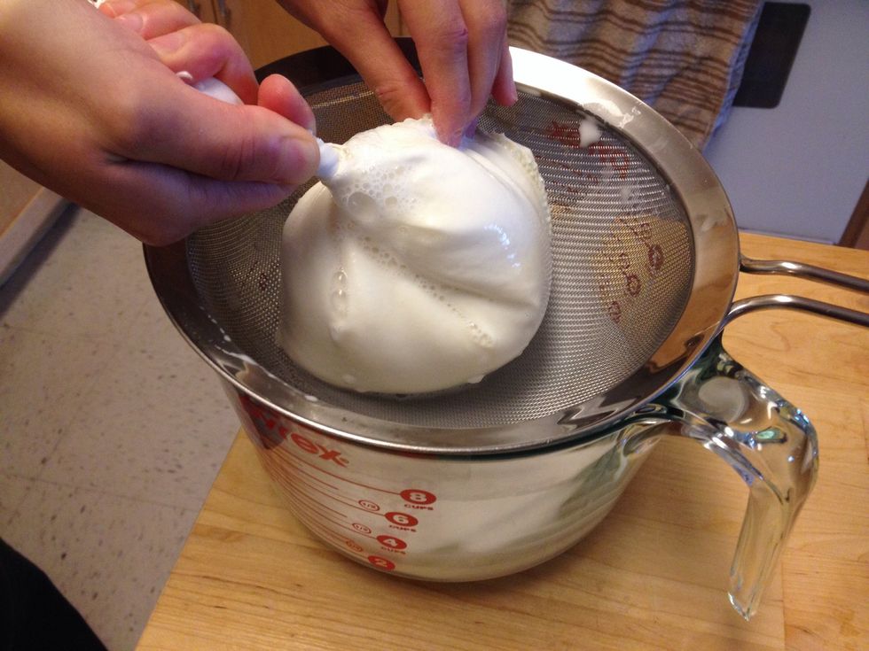 Twist the bag to get more milk.