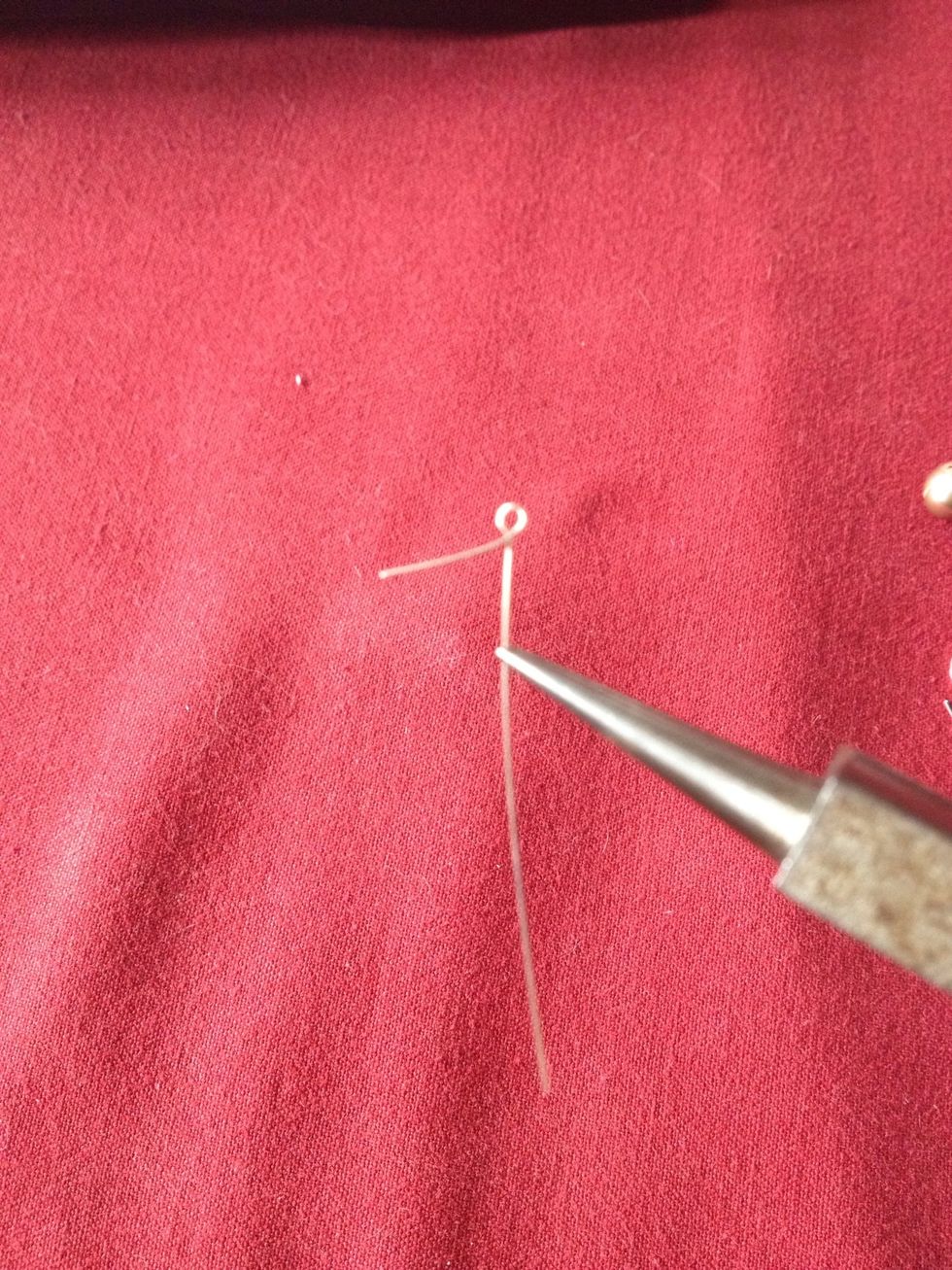 Twist the wire back around the pliers to make a small loop.