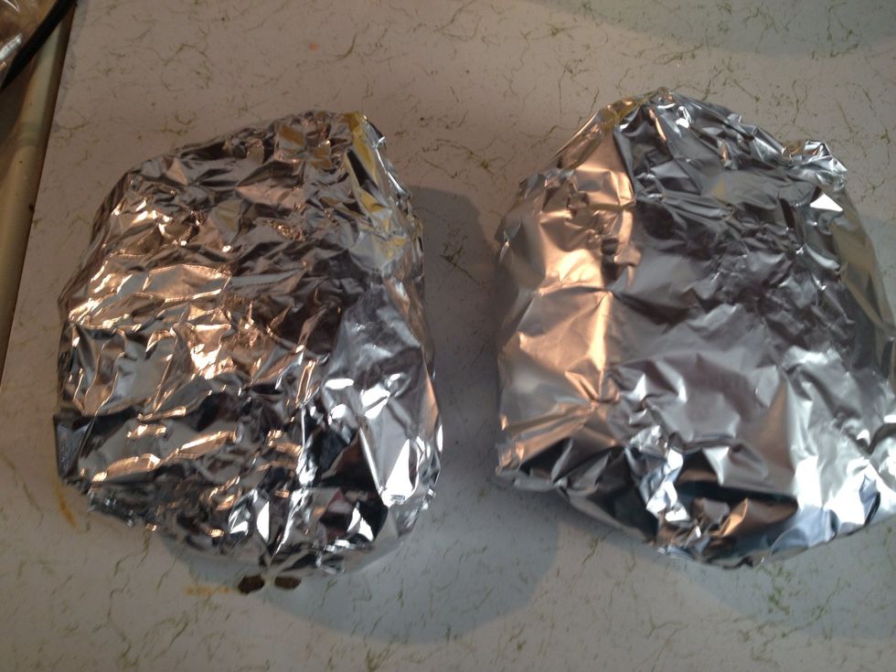 Two double wrapped balls of deliciousness.