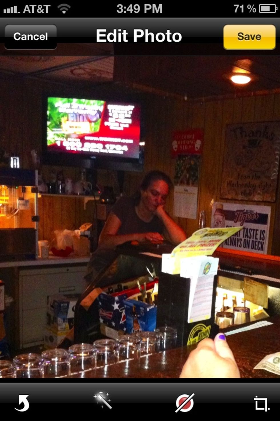 Two more taps brings it back where you started.