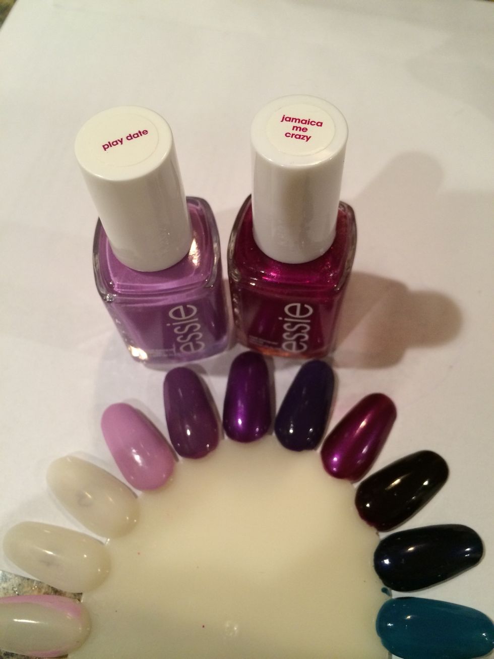 Two of them have a more purple base, so I'll add them to my B wheel in spots 13 & 14.