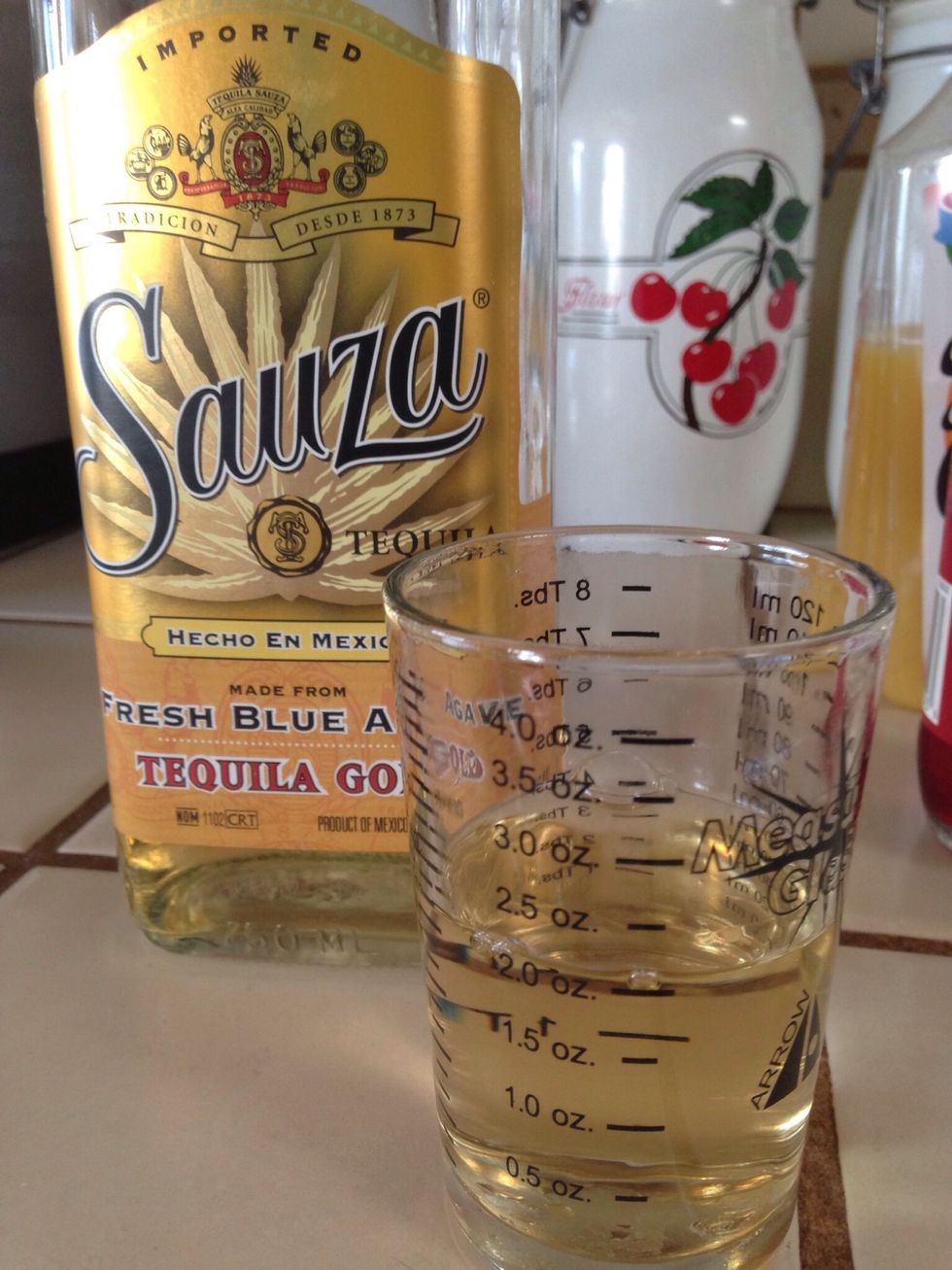 Two ounces tequila