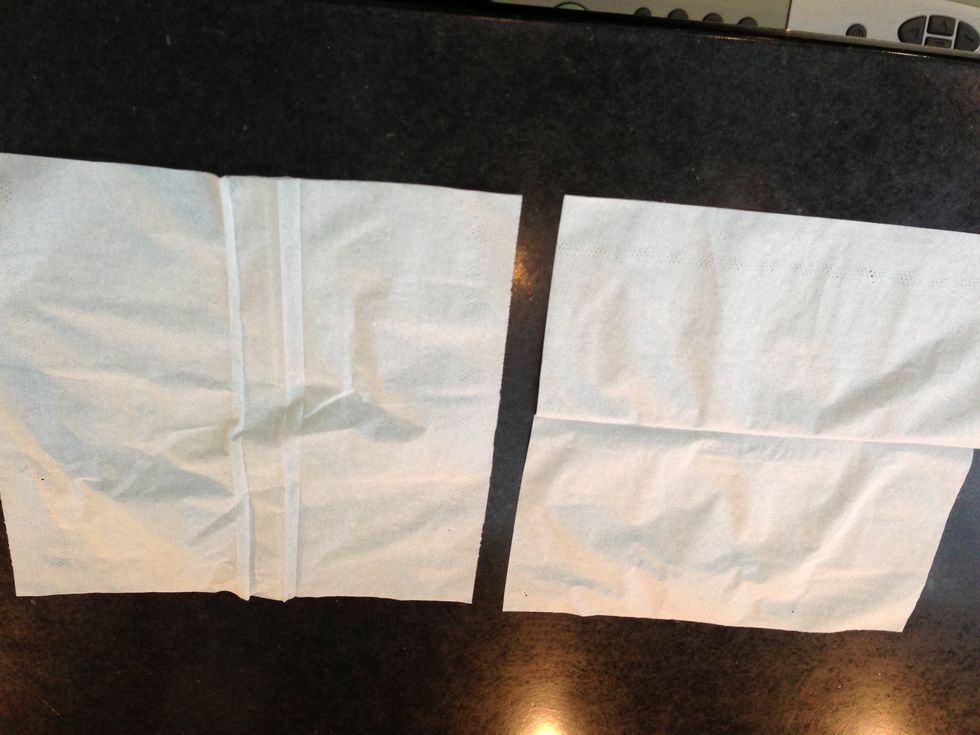 Two pieces of tissue