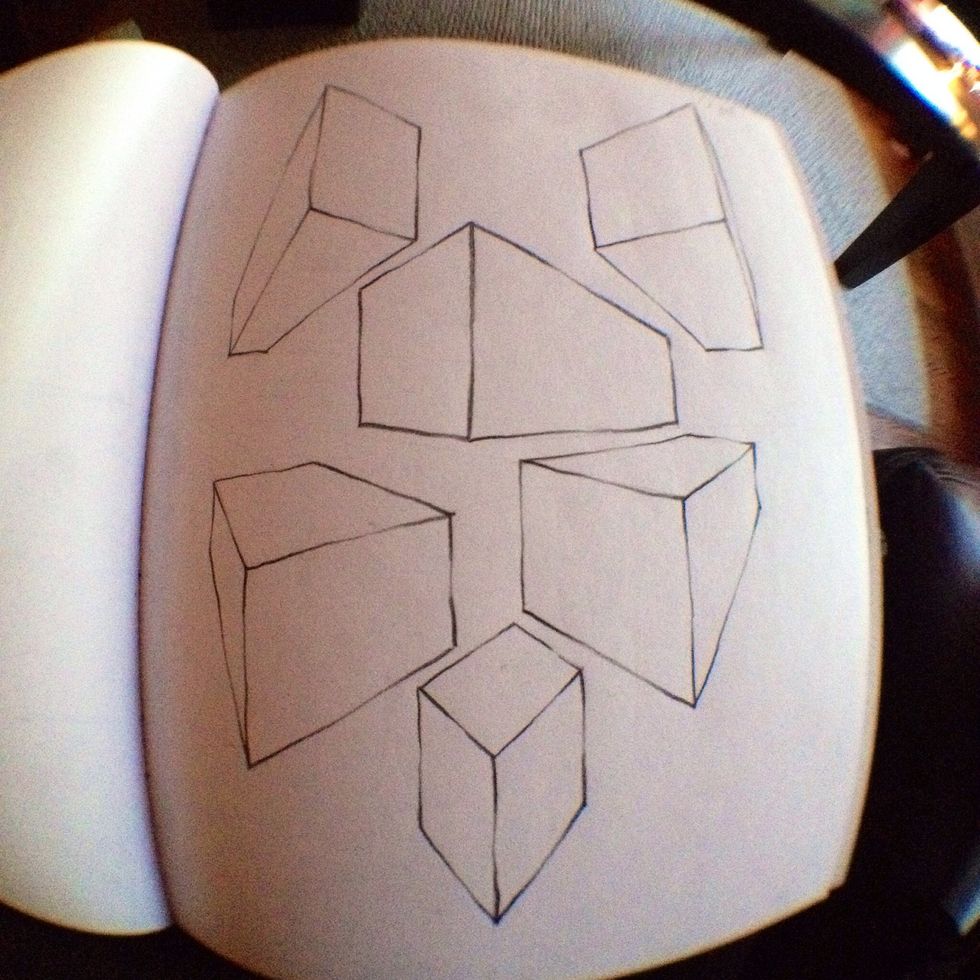 TWO POINT PERSPECTIVE CUBES