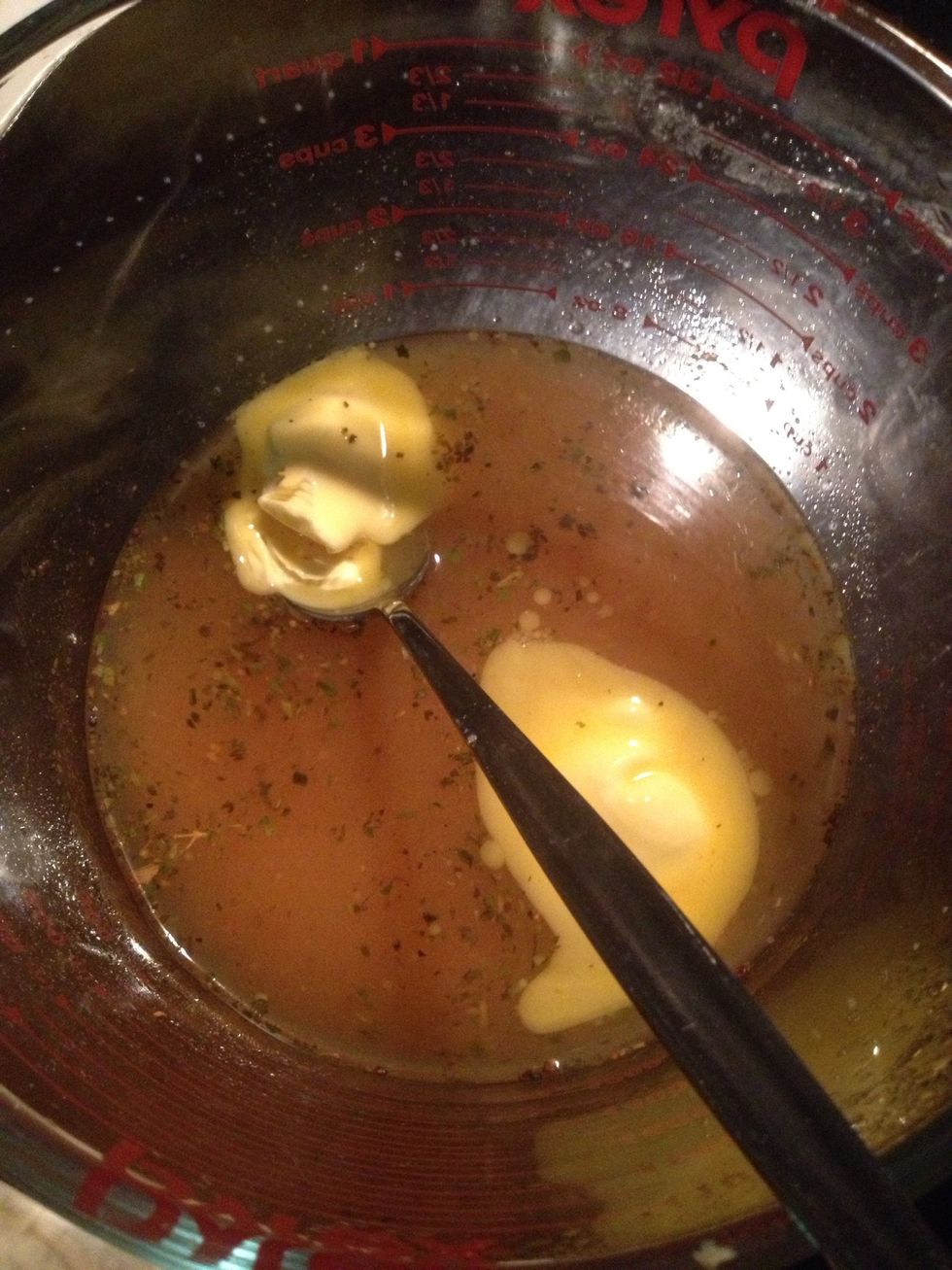 Two tea spoons of butter