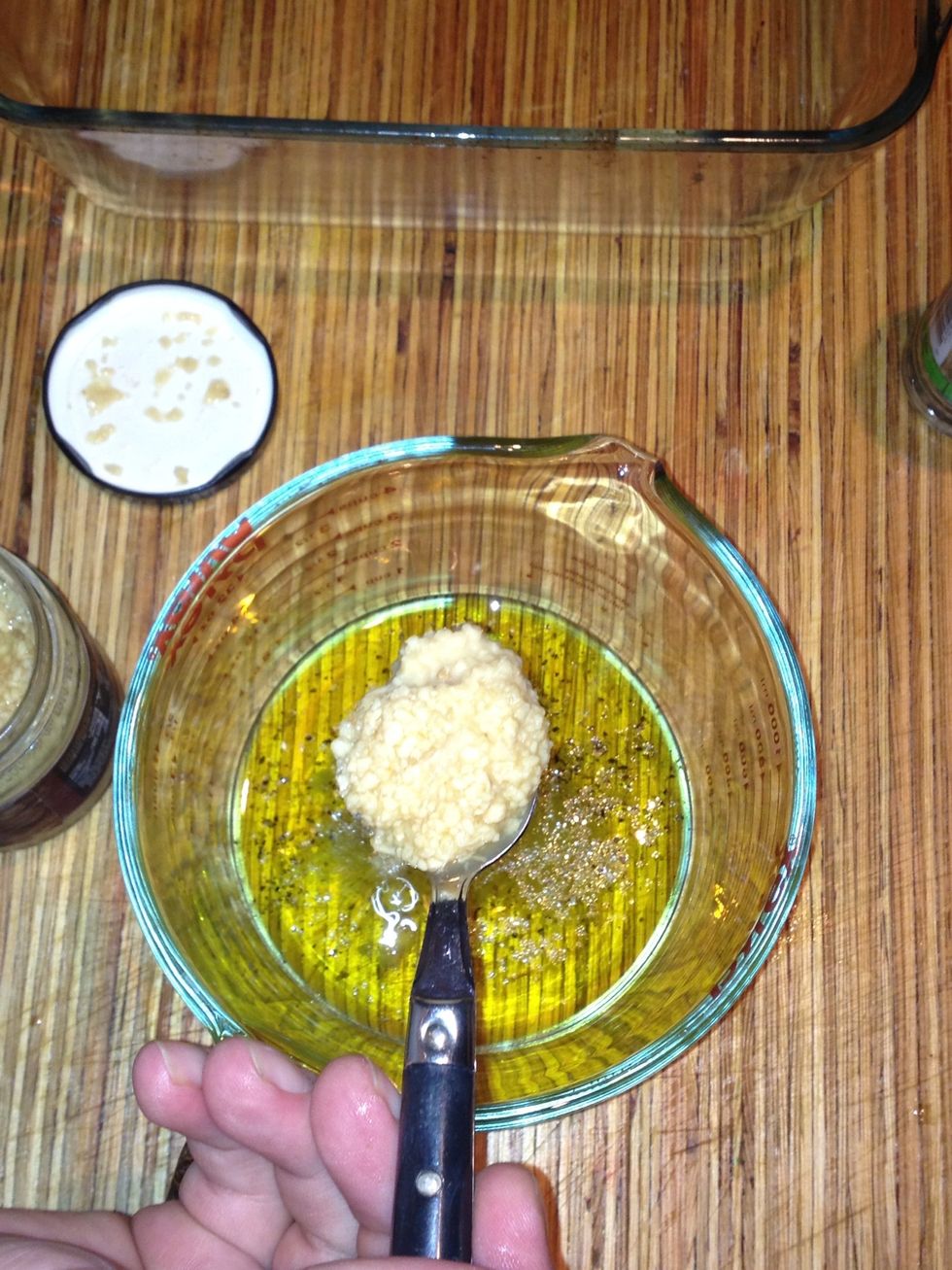 Two tea spoons of crushed garlic