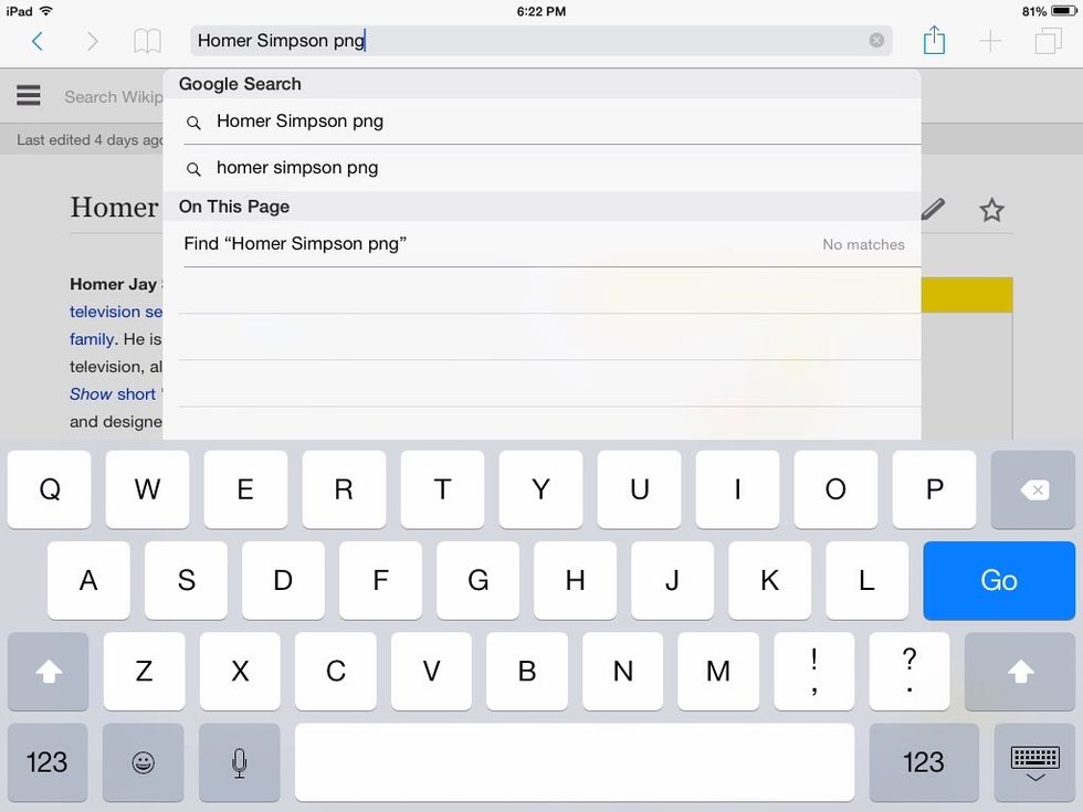 Type a character from tv or just a regular image also make sure to type png
