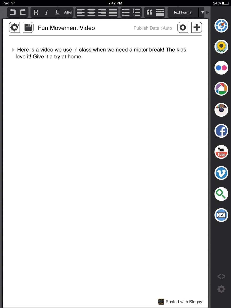 Type a Title and add you text