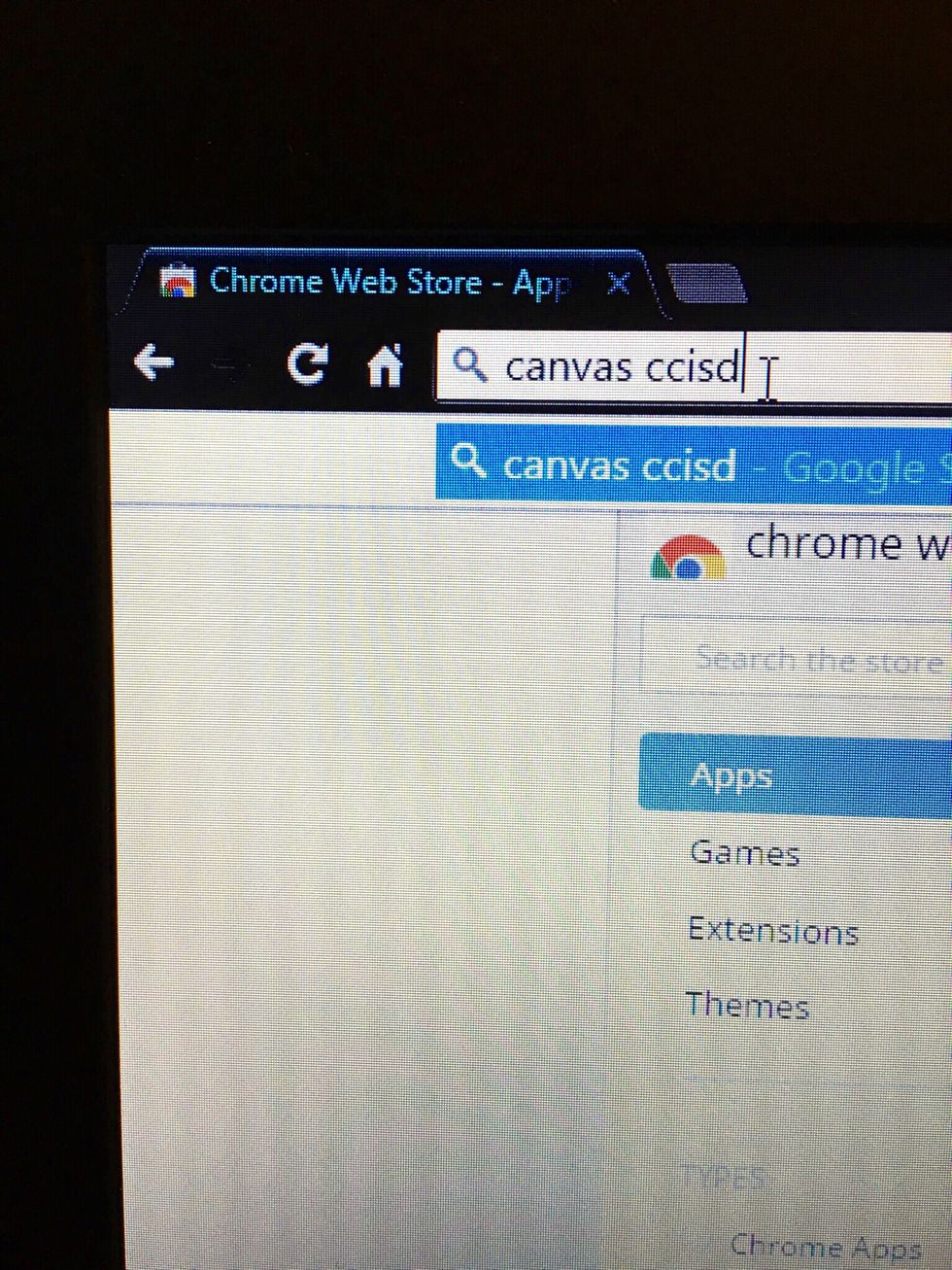 Type canvas ccisd into the omnibox (address bar)