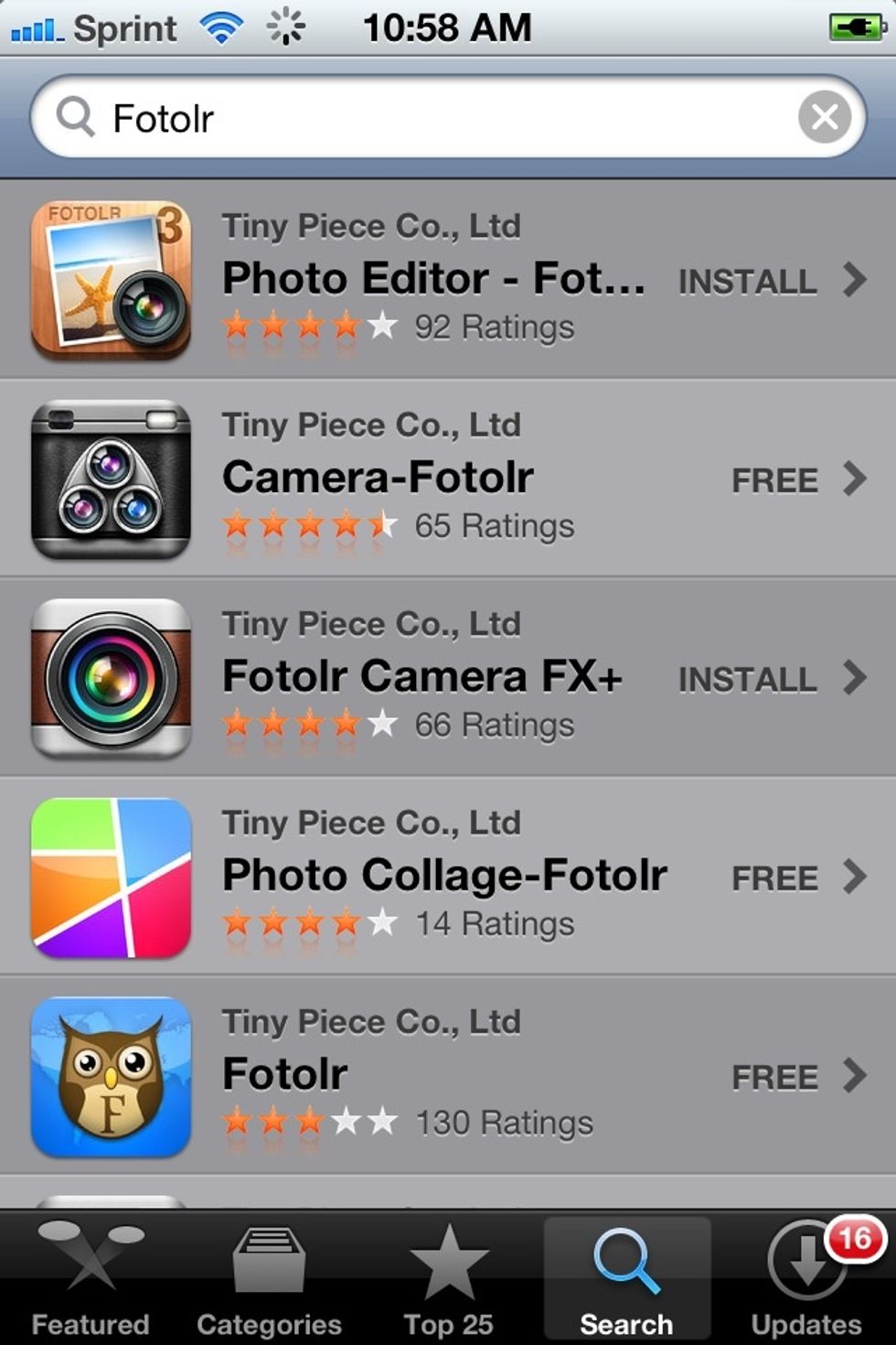 Type 'FotoLR', And The App You Need Will Be The First One, As Shown Here.