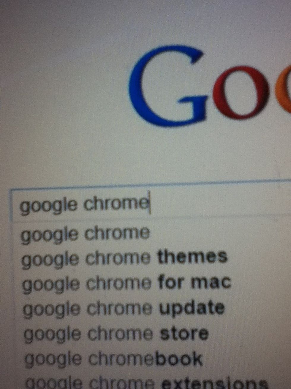 Type in google chrome
