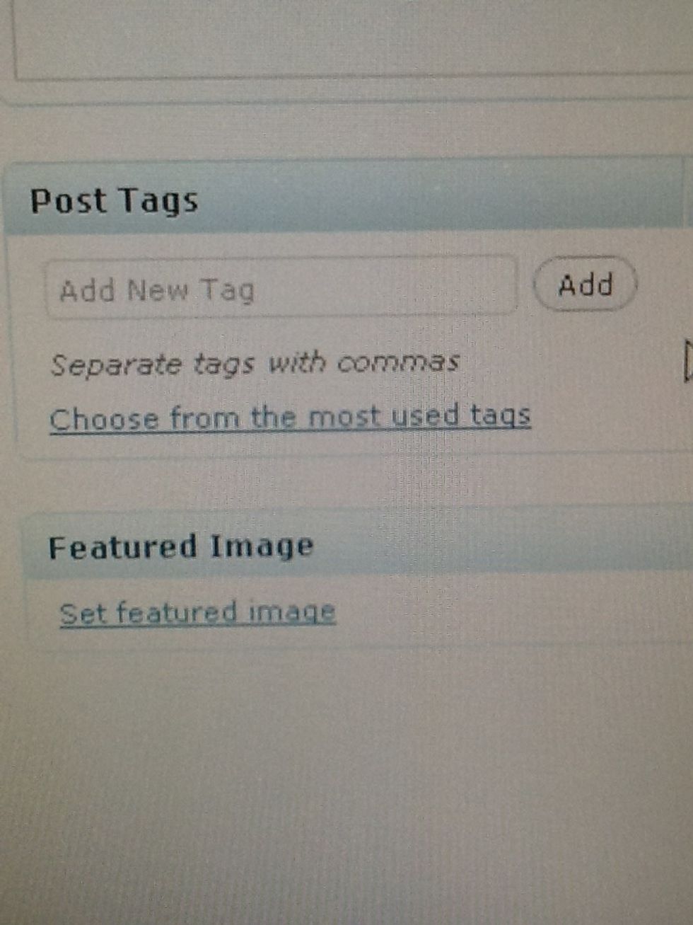 Type in new tags or choose from tags already used in previous blog posts