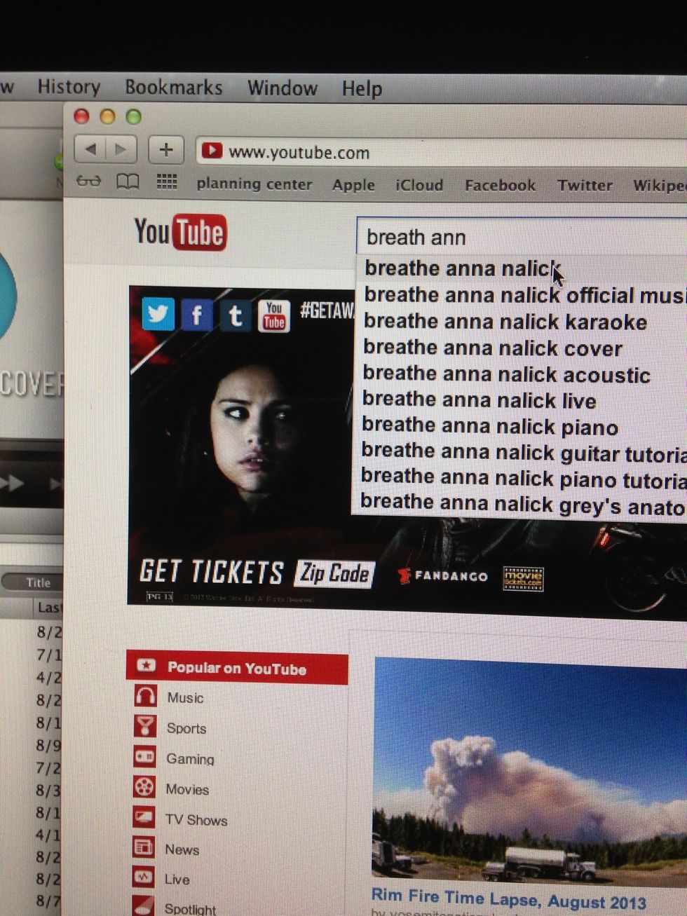 Type in the name of the song.