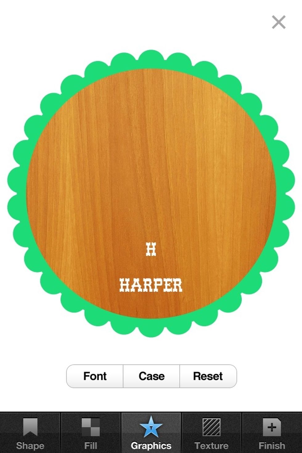 Type in the text you want, and drag any elements you don't want off to the side. Customize fonts until you are happy.