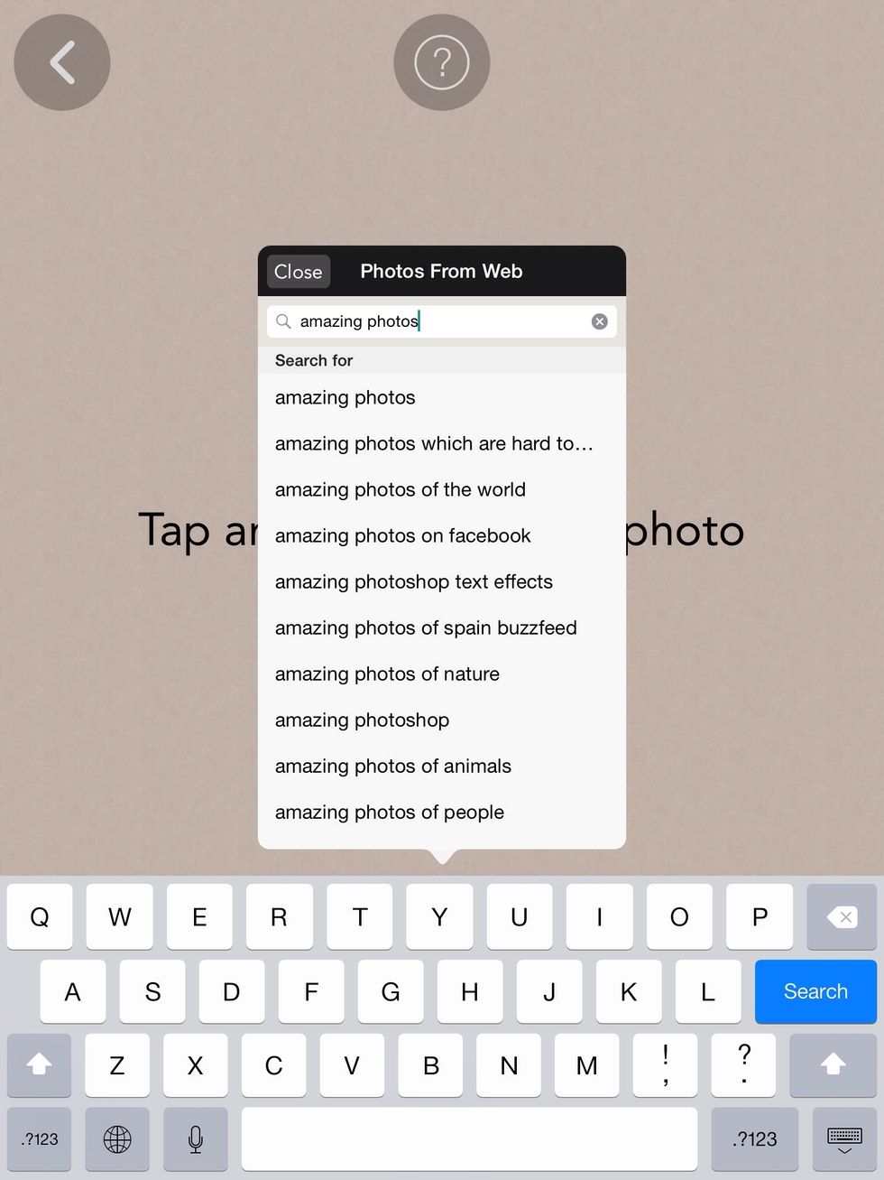 Type in what you want on your collage.