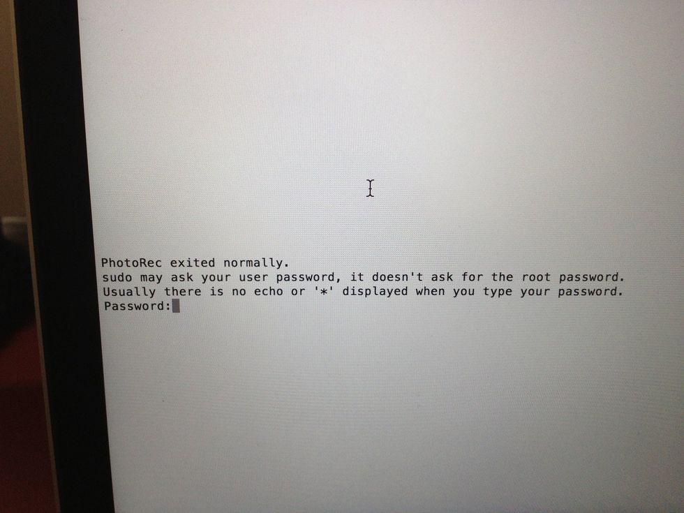 Type password even though it won't show then press enter
