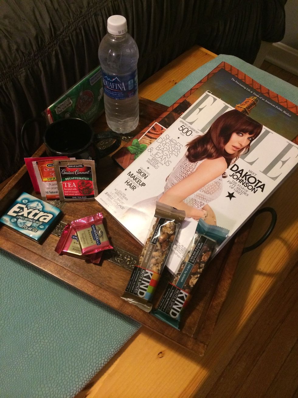 Typically I include some Bon Appetit magazines too.
