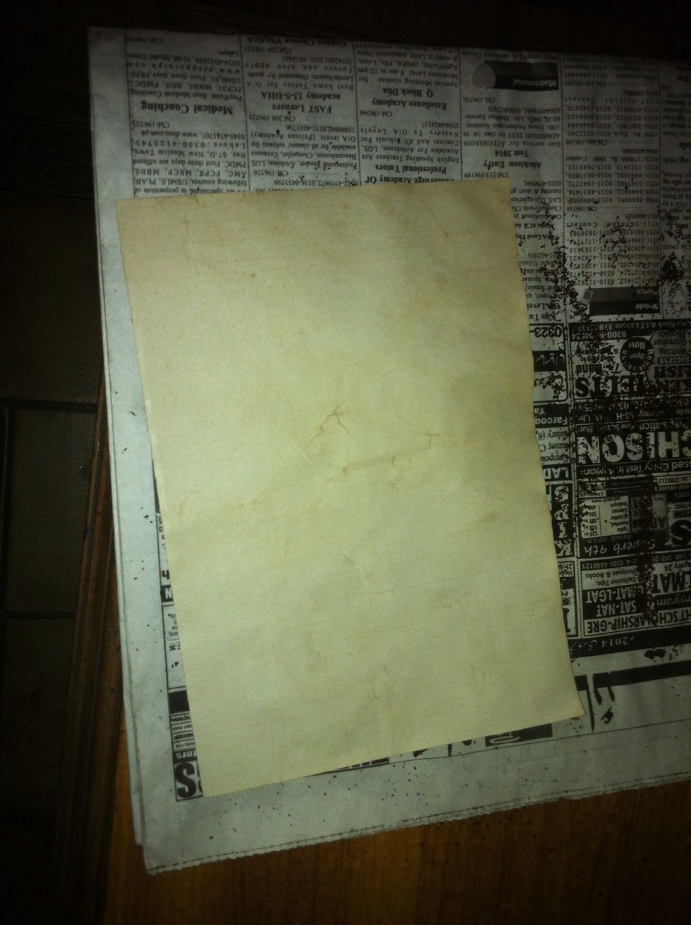 u can also use you antique paper instead of white paper and spread tea over it to see different results
