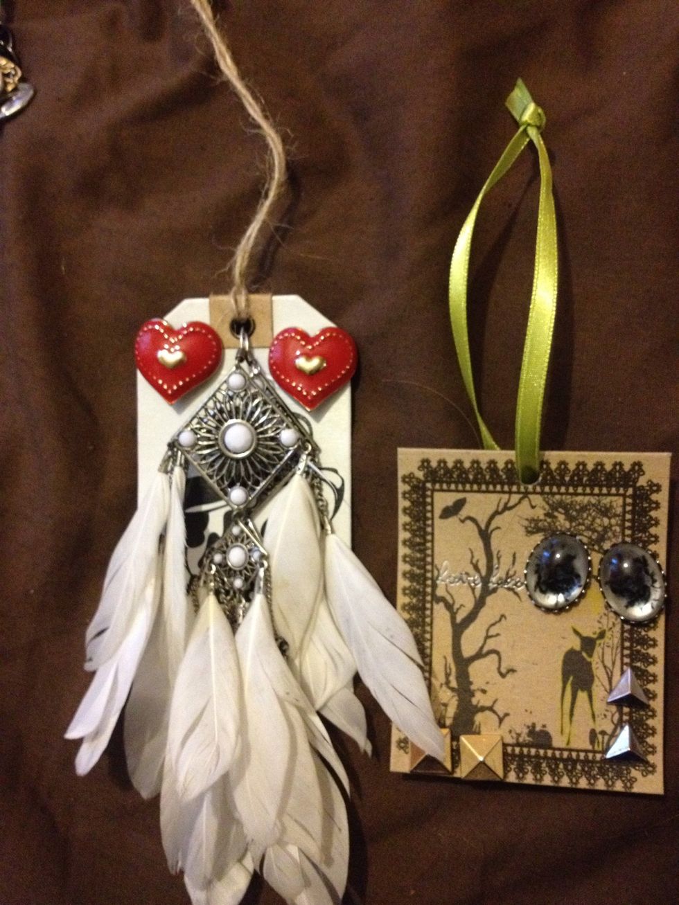 U can hang longer earrings through the loop holes