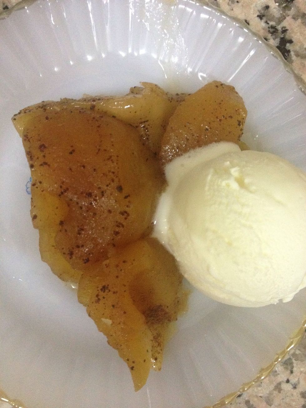 U can serve with whipped cream or ice cream