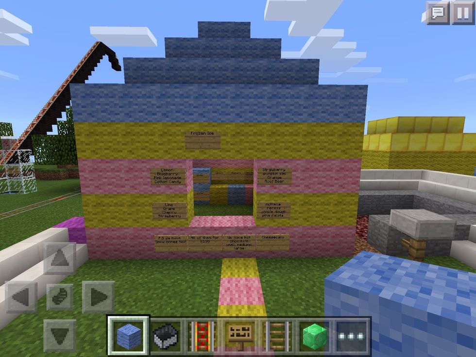 U need to make a little shop. I made a different color shop to make it look more realistic.