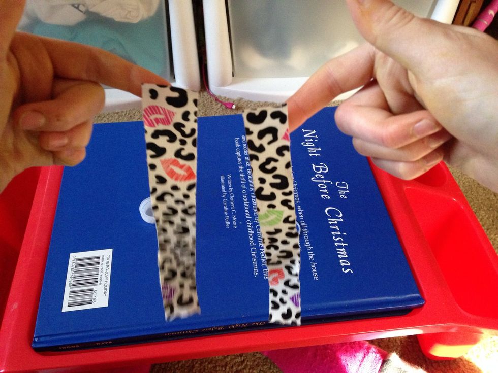 U r only going to use one of these to cover the top, but make sure u keep the other strip because u'll need it later.