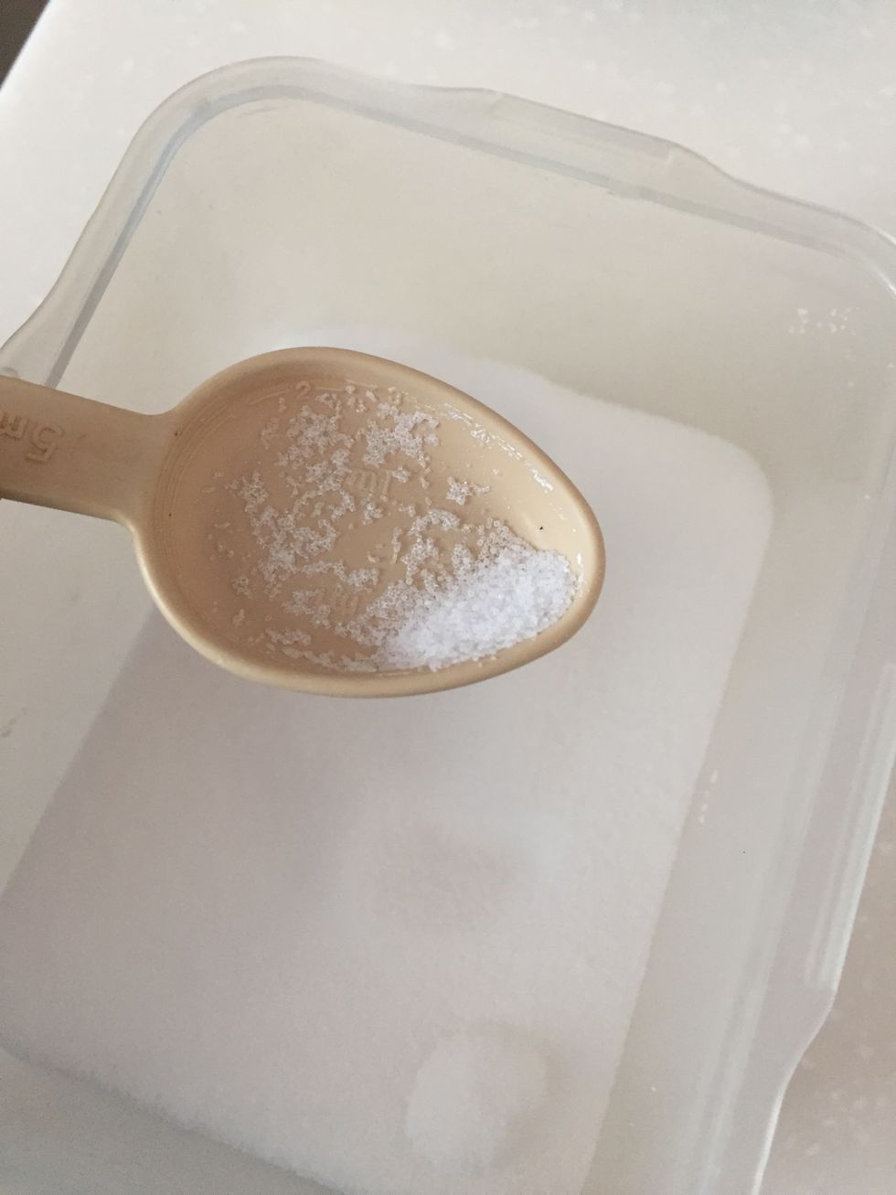 \u00bc tsp or a pinch of salt