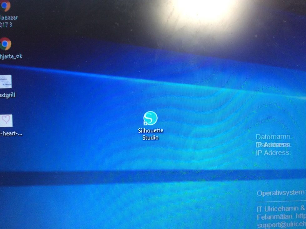 \u00d6ppna programmet p\u00e5 datorn.