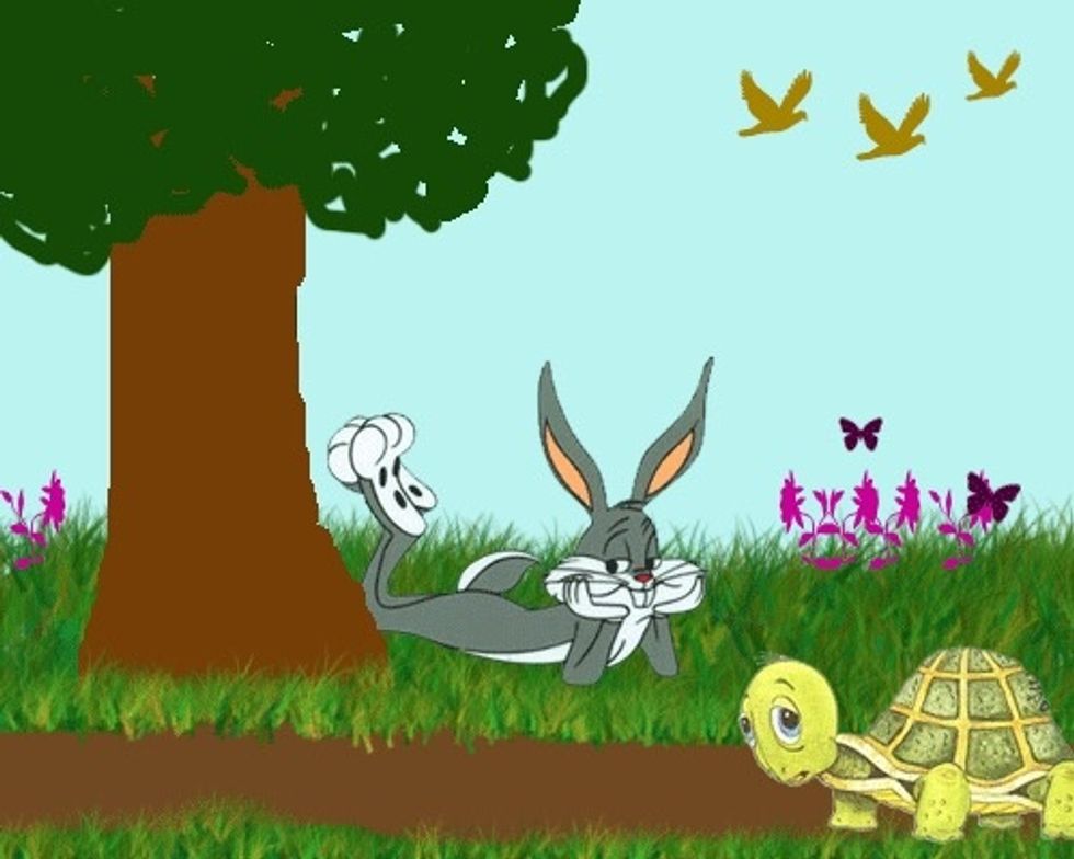 \u0627\u0644\u0623\u0631\u0646\u0628 \u0627\u0644\u0645\u063a\u0631\u0648\u0631 \u062a\u0648\u0642\u0641 \u0644\u064a\u0646\u0627\u0645 \u0648\u0647\u0648 \u064a\u0642\u0648\u0644 \u0644\u0646\u0641\u0633\u0647 \u0633\u0623\u063a\u0644\u0628 \u0627\u0644\u0633\u0644\u062d\u0641\u0627\u0629 \u0627\u0644\u0628\u0637\u064a\u0626\u0629 \u0628\u0639\u062f \u0623\u0646 \u0623\u0631\u062a\u0627\u062d \u0648\u0644\u0643\u0646 \u0627\u0644\u0633\u0644\u062d\u0641\u0627\u0629 \u062a\u0627\u0628\u0639\u062a \u0627\u0644\u0645\u0634\u064a \u0648\u0644\u0645 \u062a\u062a\u0648\u0642\u0641 \u0623\u0628\u062f\u0627