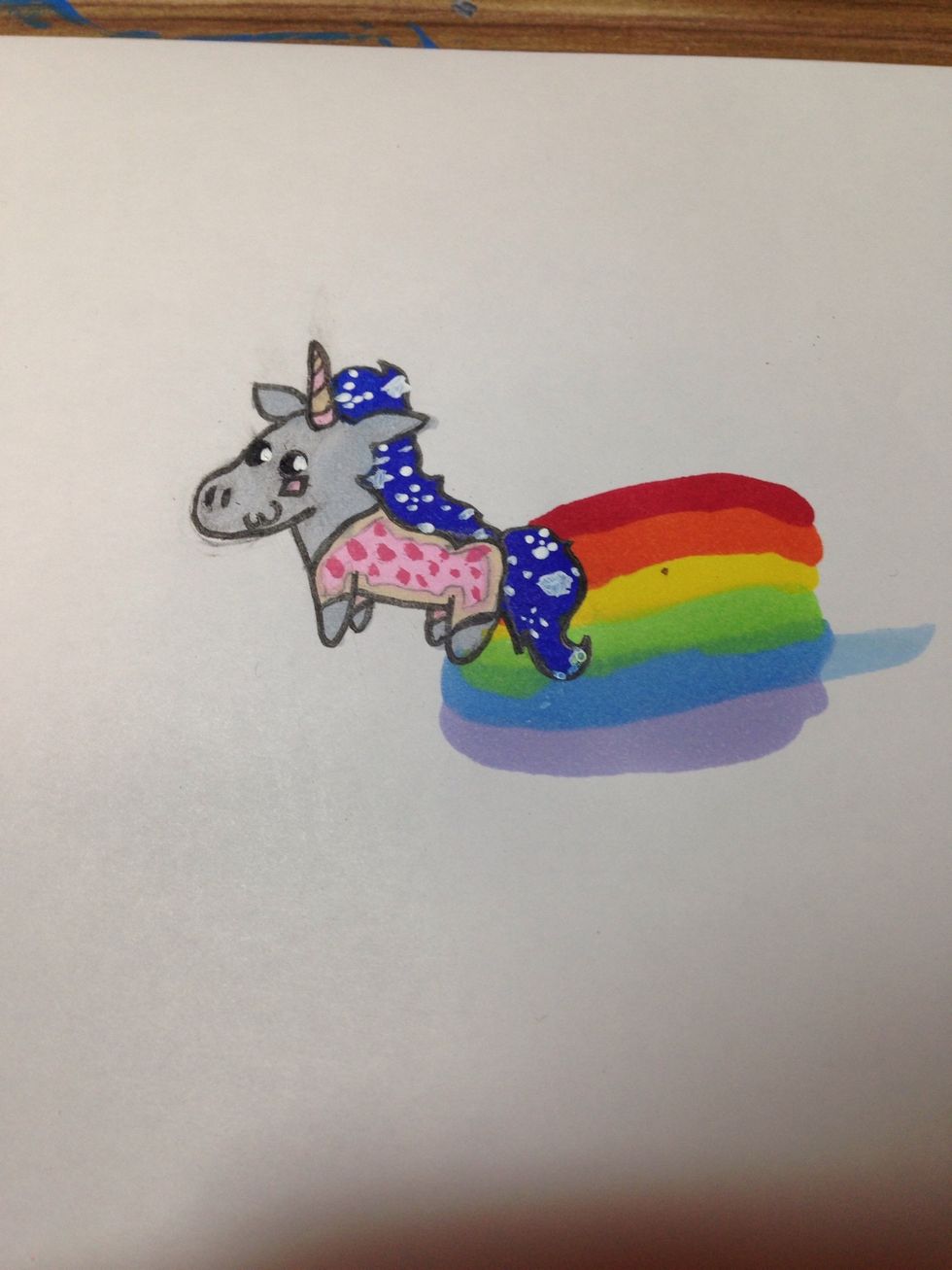 \u2728\u2728Omg-  All Done Erase Guide lines and unessesary lines\u2764\ufe0fColor and love!!\u2728\u2728 (Oh Btw I Used Some Paint!\ud83c\udfa8)