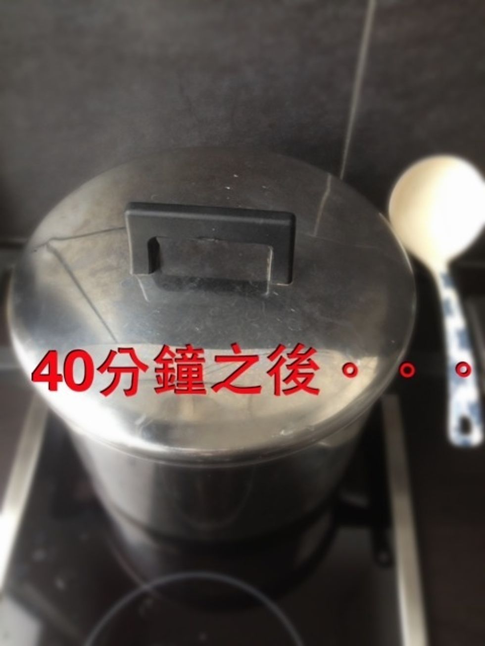 \u5c31\u9019\u6a23\uff0c\u84cb\u4e0a\u934b\u84cb\u5f8c\u3002\u716e\u5b83\u4e00\u500b40\u5206\u9418\uff0c\u4e5f\u662f\u56e0\u70ba\u6211\u8c6c\u8089\u548c\u6c34\u90fd\u653e\u5f97\u6bd4\u8f03\u591a\uff0c\u6240\u4ee5\u6642\u9593\u4e5f\u4e45\u4e00\u9ede\u3002\u53bb\u73a9\u56c9\uff01