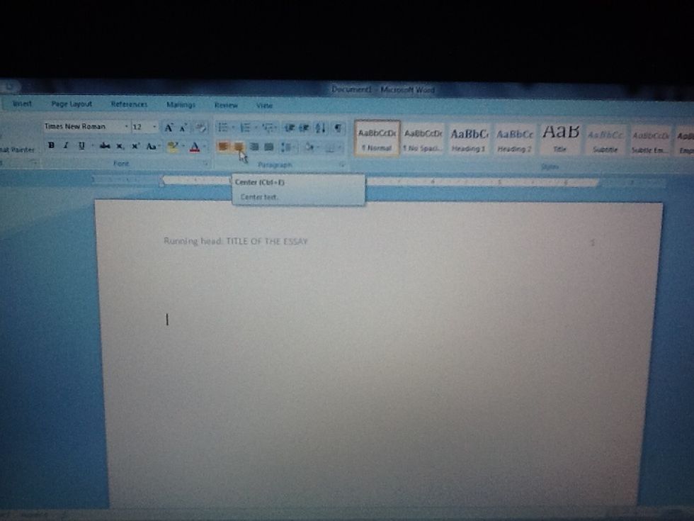 \ud83d\udd06APA Style includes a title page.  Center your cursor and begin the title information on upper half of the page.