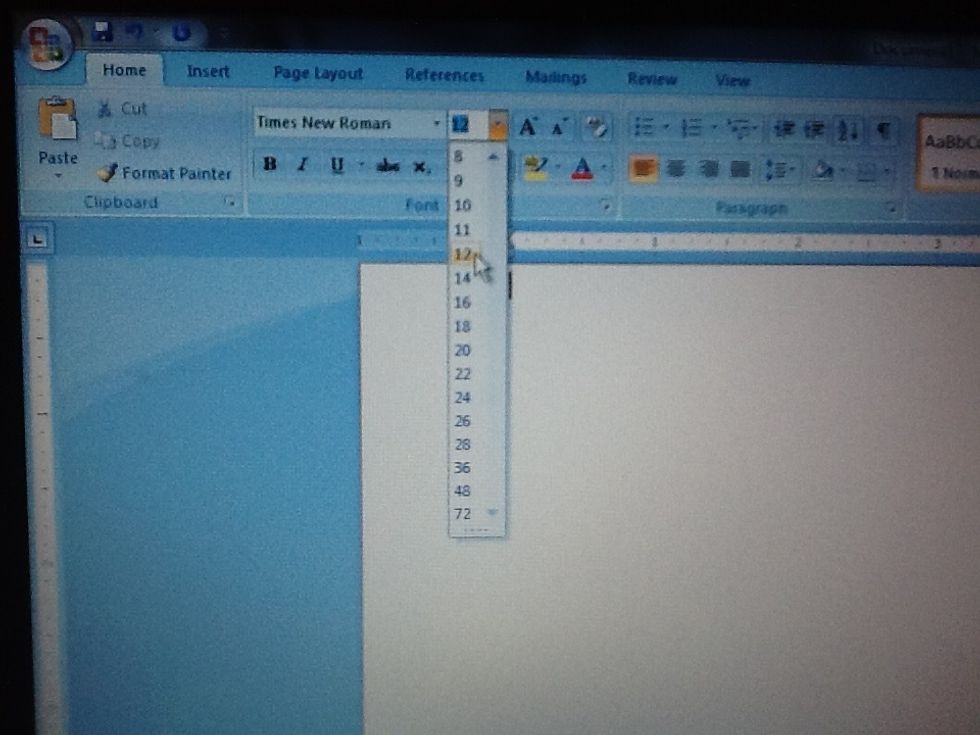 \ud83d\udd06Change font size to 12.