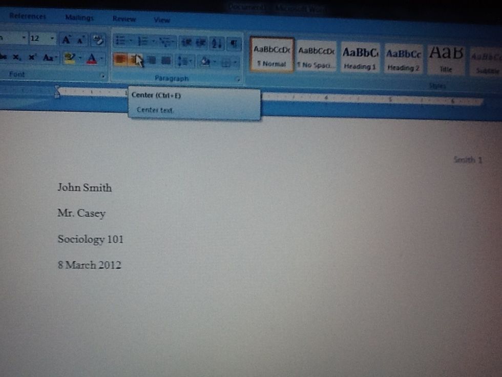 \ud83d\udd06The title will be centered on the next line.