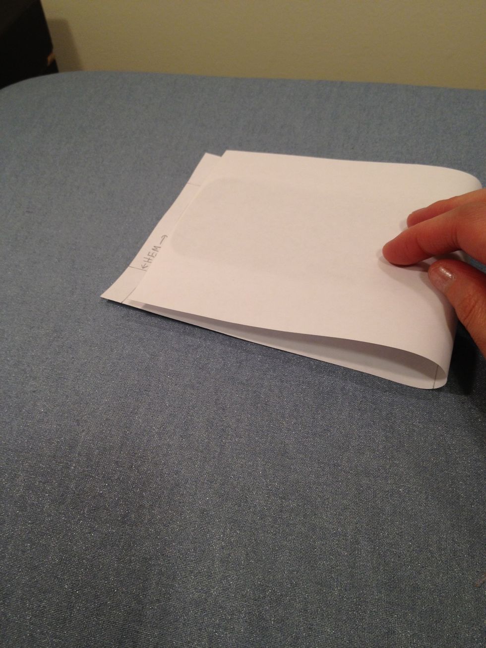 Uh oh. Spoke too soon. Looks like my folded over piece of paper is not long enough to actually match up!