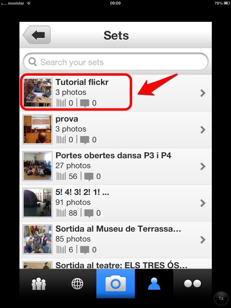 Un cop finalitzada la c\u00e0rrega, visualitzarem a dalt de tot, el nou \u00e0lbum creat.