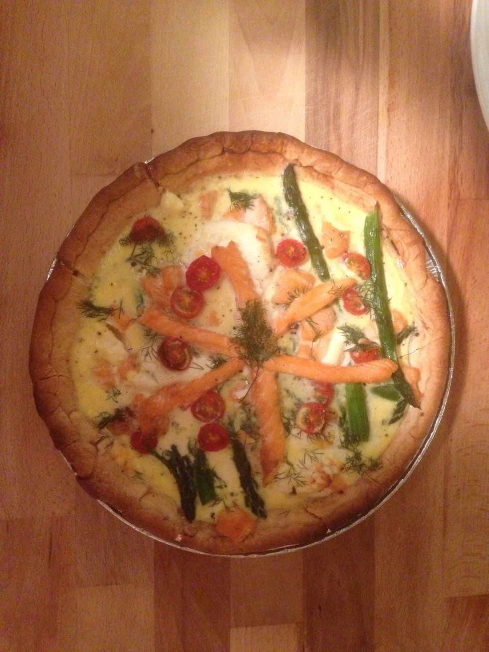 Uncast the pie once mix is cooked