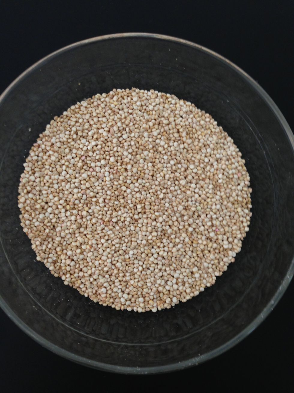 Uncooked quinoa. I use the white. It is similar color to bulgur. But you can use other colors or a mixture