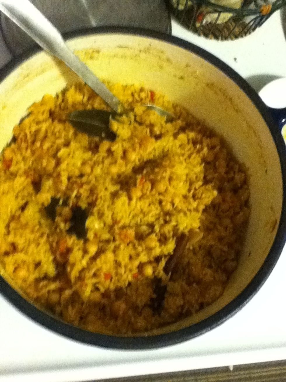 Uncover the rice and try a bite! Let's see how you did.