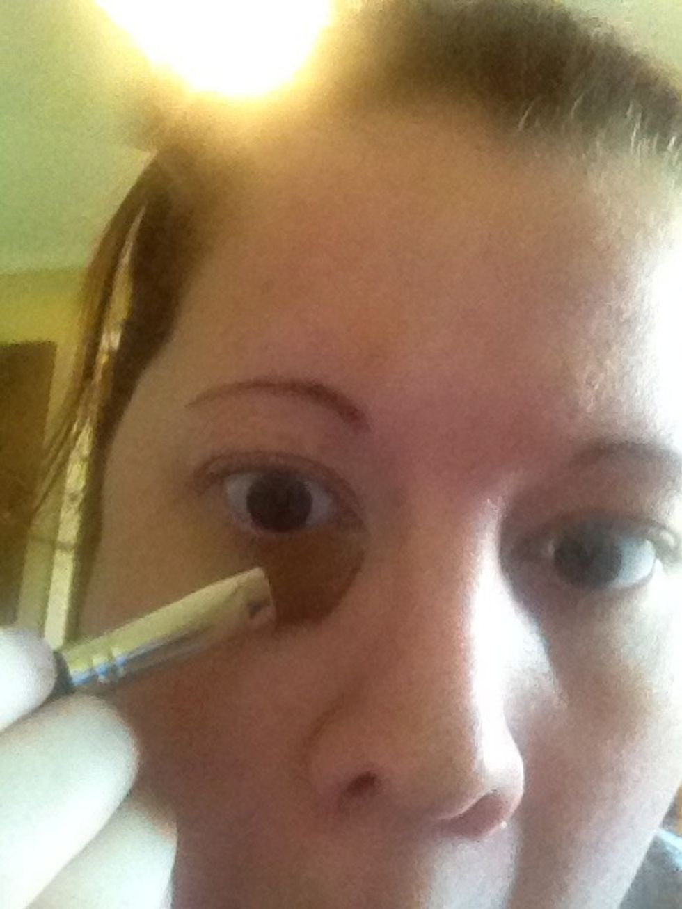 .....under eyes......